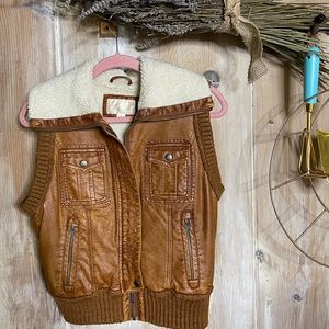 Faux leather Vest
